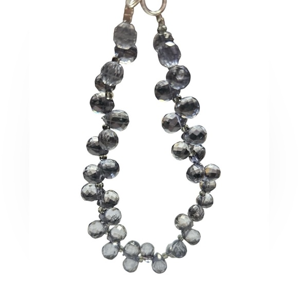 Other - Chic Smokey Blue Phone Charm w/ Tab